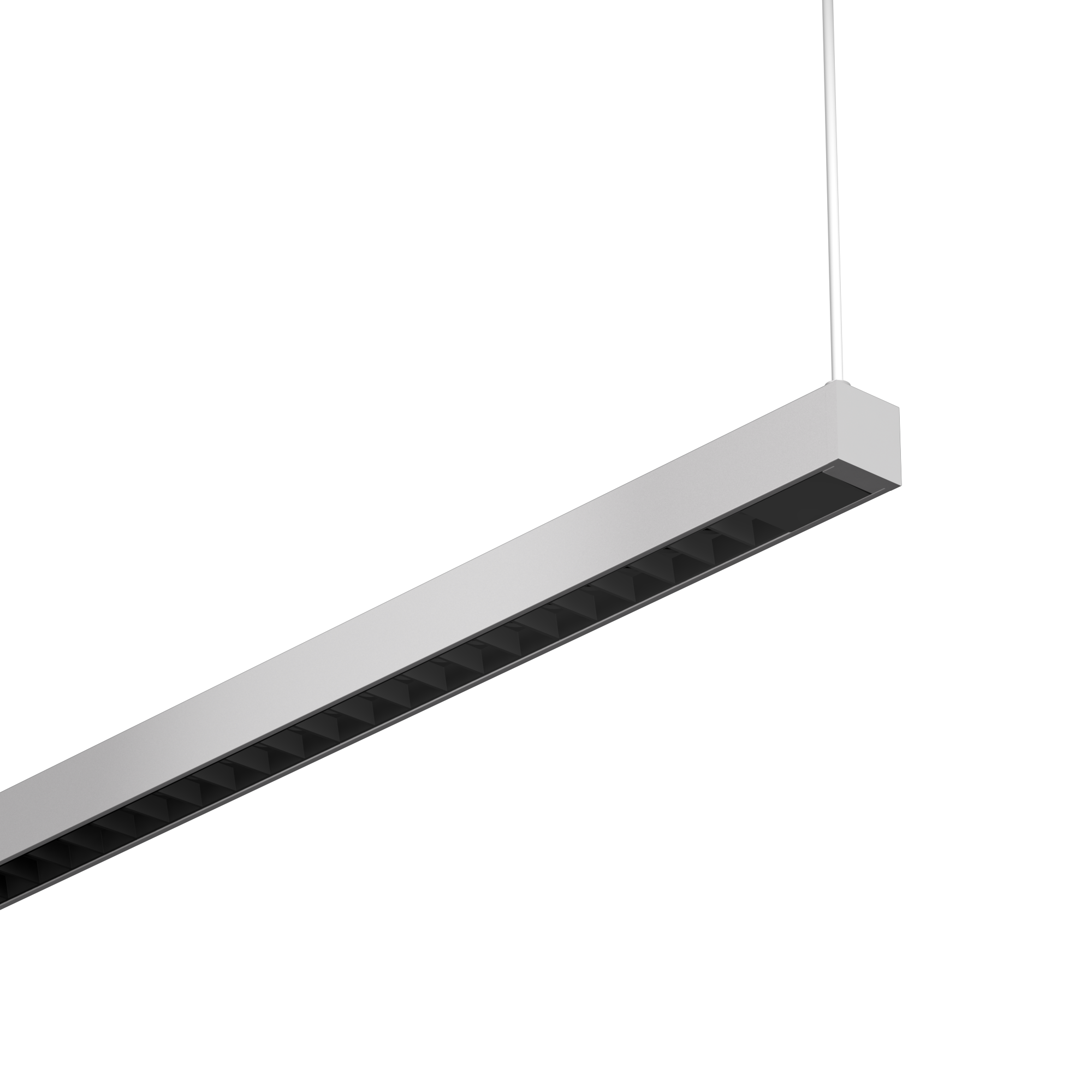 0.95” Ultra-Compact Suspended LED Linear
NANOSquare Pendant is a 0.95” square suspended LED linear light fixture, providing both direct (down) and indirect (up) lighting.  NANOSquare Pendant delivers SmartBeam® capabilities to an ultrasmall graphic scale that complements architectural space. NANOSquare Pendant features a remote driver and 