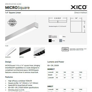 MICROSquare 140 Pendant Specification Guide