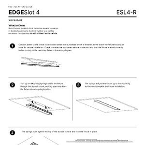EDGESlot 4 Recessed Installation Instructions