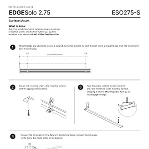 EDGESolo 275 Surface Installation Instructions