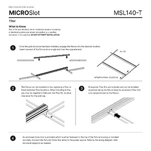 MICROSlot 140 Tbar Installation Instructions