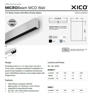 MICROBeam 1.4" Wall MCO Specification Guide