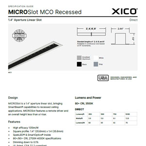 MICROSlot 1.4″ MCO Recessed Specification Guide