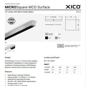 MICROSquare 1.4" Surface MCO Specification Guide