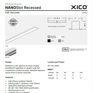 NANOSlot 0.95" Recessed Specification Guide