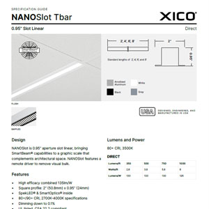 NANOSlot 0.95" Tbar Specification Guide
