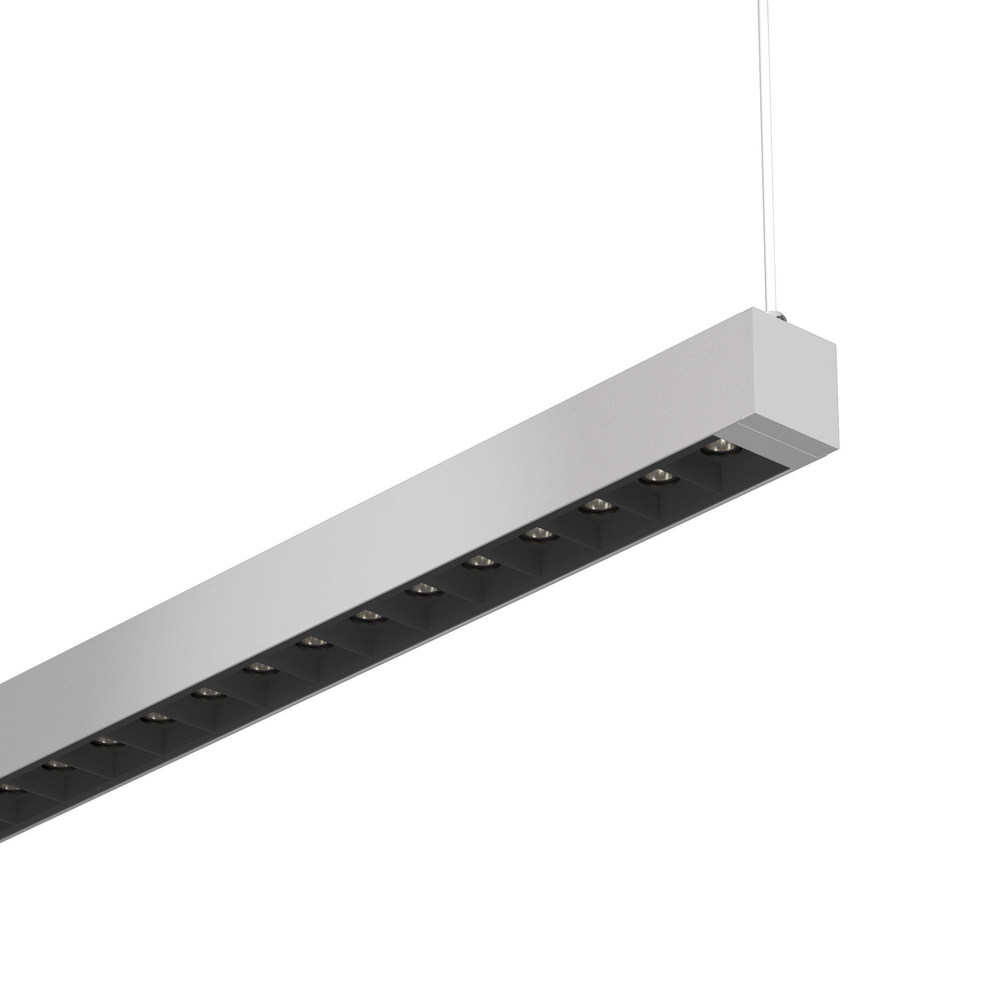 MICROSquare MCO Linear Pendant is a low glare (UGR<19) linear pendant providing up to 1000lm/ft. Incredibly low profile with 1.4″ width and available with remote driver. The MCO Linear Pendant brings SmartBeam® capabilities to a scale designed to compliment architectural space. MCO Linear Pendant is available in a variety of mounting options and a wide choice of colors and finishes.