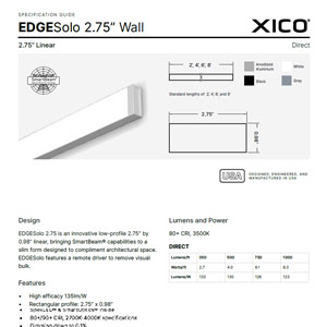 EDGESolo 275 Wall Specification Guide