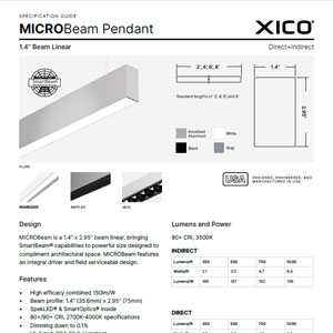 MICROBeam 140 Pendant Specification Guide