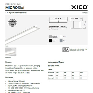 MICROSlot 140 Recessed Specification Guide
