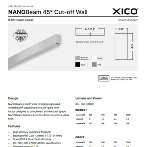 NANOBeam 95 45° Cut-off Wall Specification Guide