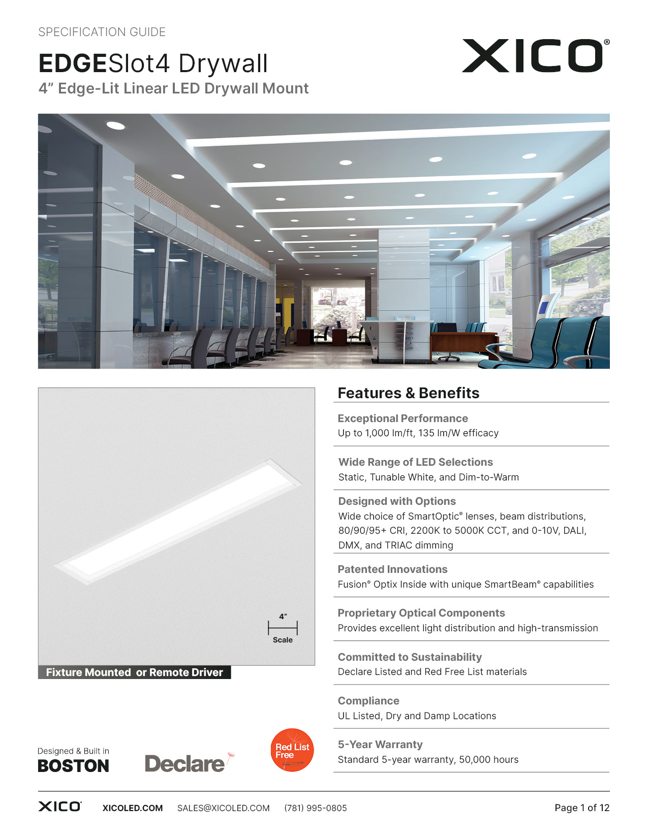 EDGESlot4 Drywall Specification Guide Xico Lighting