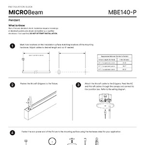 MICROBeam 140 Pendant Installation Instructions