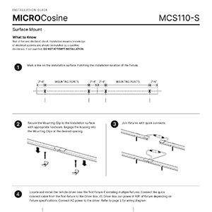 MICROCosine 110 Surface Installation Instructions