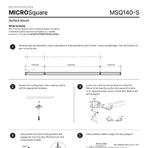 MICROSquare 140 Surface Installation Instructions