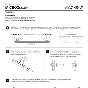 MICROSquare 140 Wall Mount Installation Instructions