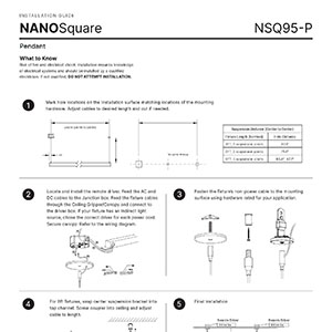 NANOSquare 95 Pendant Installation Instructions