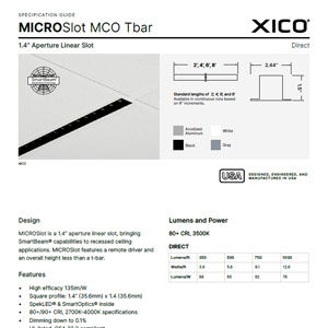 MICROSlot 1.4″ MCO Tbar Specification Guide