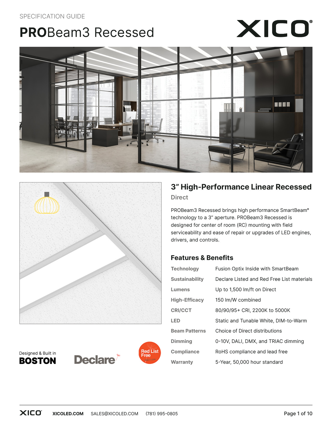 PROBeam3 Recessed Specification Guide