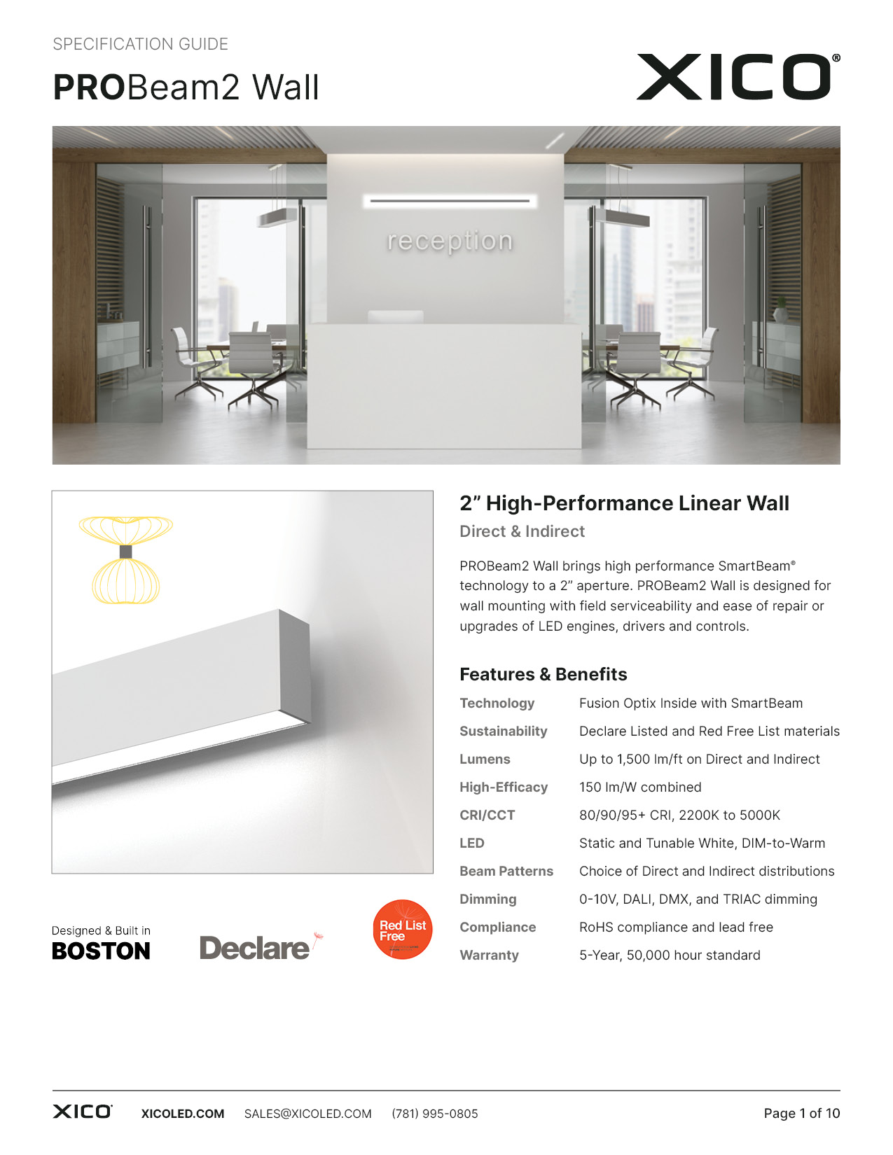 PROBeam2 Wall Specification Guide