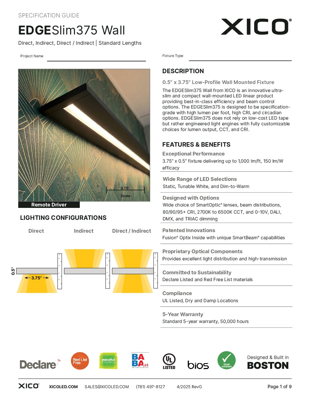 EDGESlim375 Wall Mount