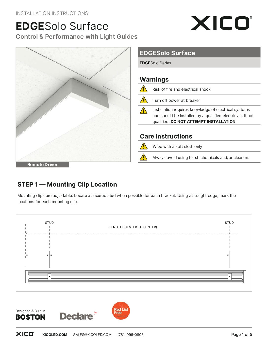 EDGESolo Surface Installation Instructions