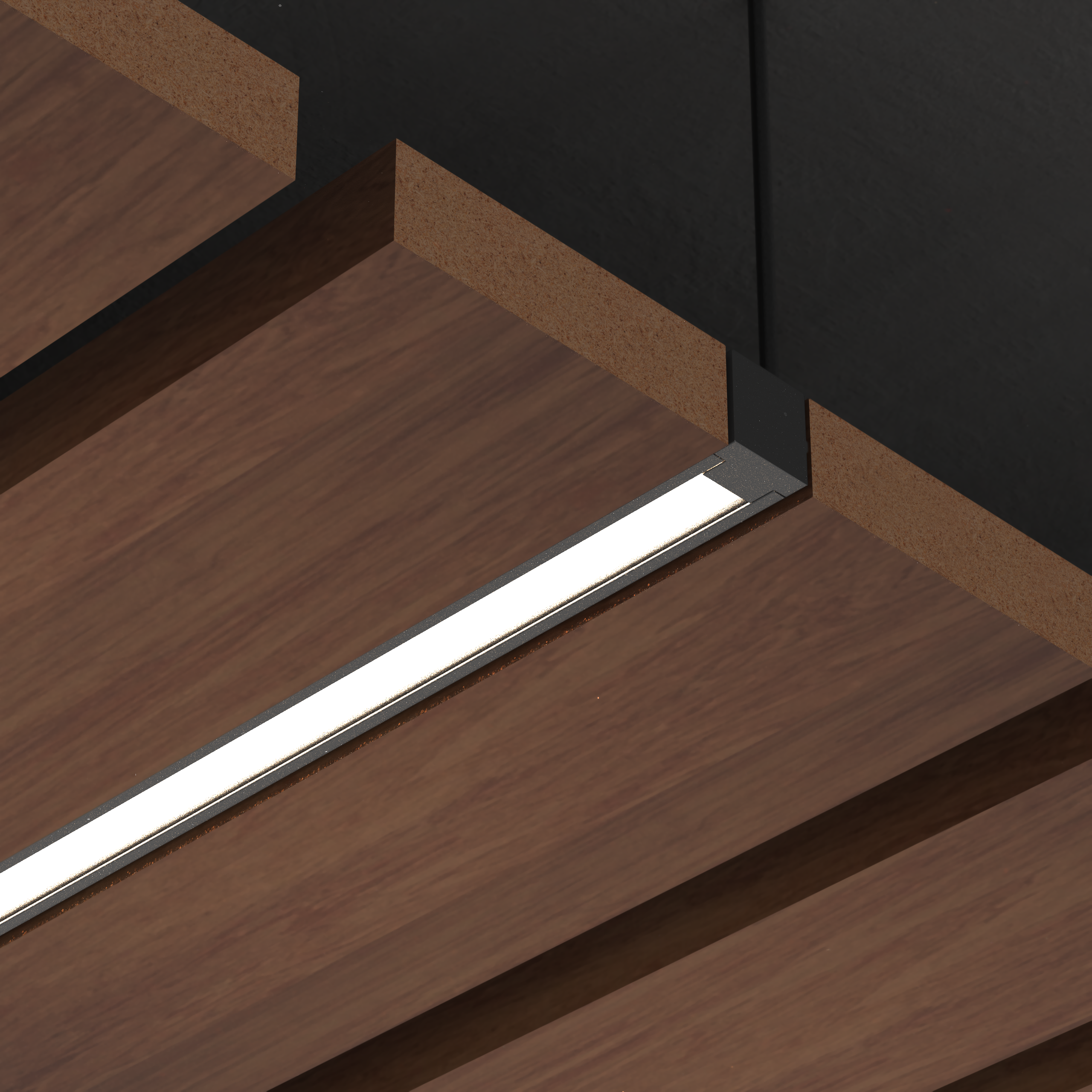 Product Code: NSQ65-S
0.65” Compact Linear LED Surface Mount
NANOSquare65 Surface is a 0.65″ square surface-mounted linear LED luminaire designed to be mounted on ceilings and between panels in popular wood grille systems. Delivering SmartBeam® performance in an ultra-compact form, it utilizes a remote driver to minimize visual clutter, while achieving up to 1,000 lm/ft and 135 lm/W performance. The system supports a wide variety of color temperatures, with a choice of optics and 8 direct beam distributions.

Fixture Dimensions: 0.65