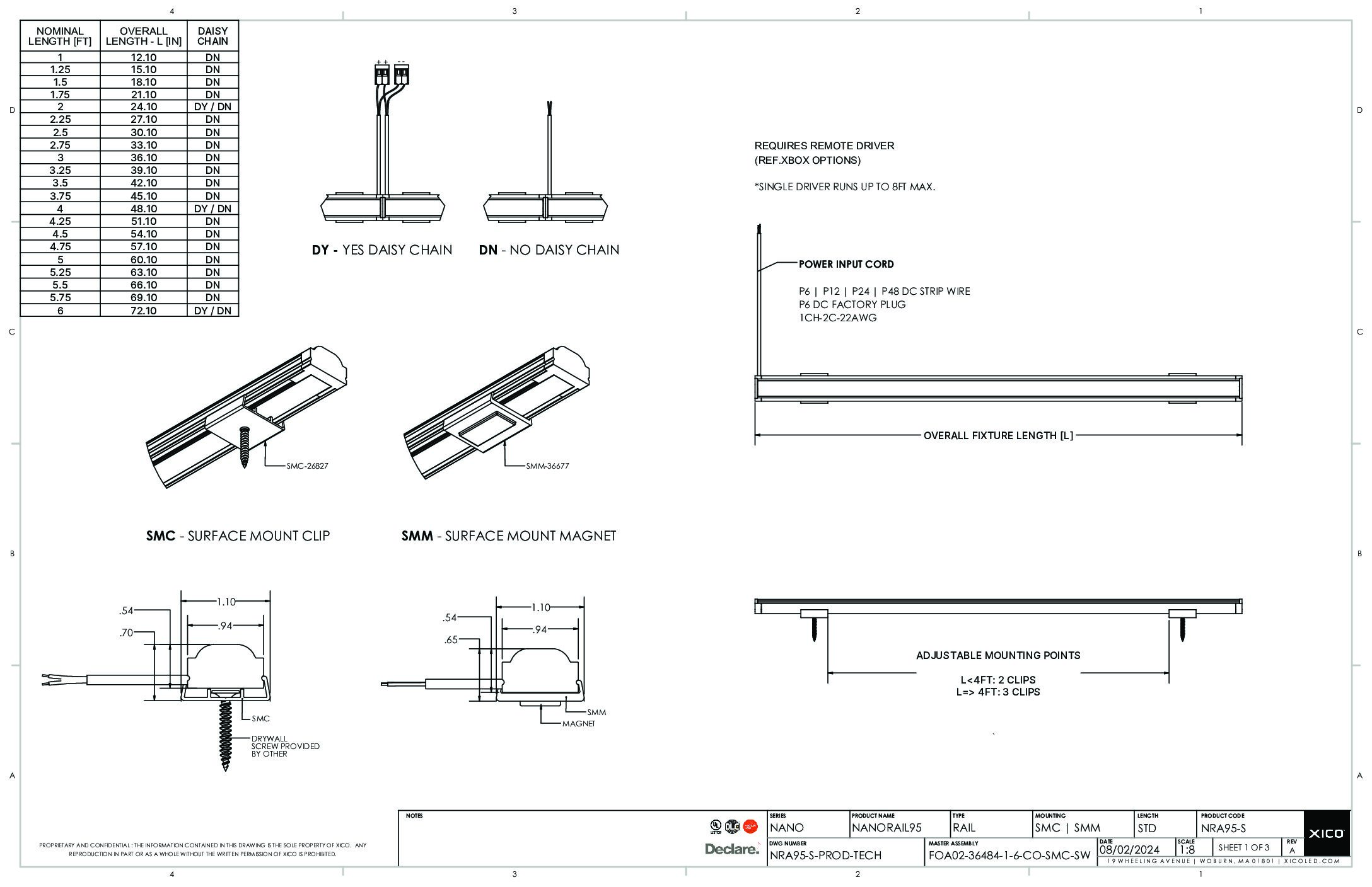 NANORail Technical Drawings