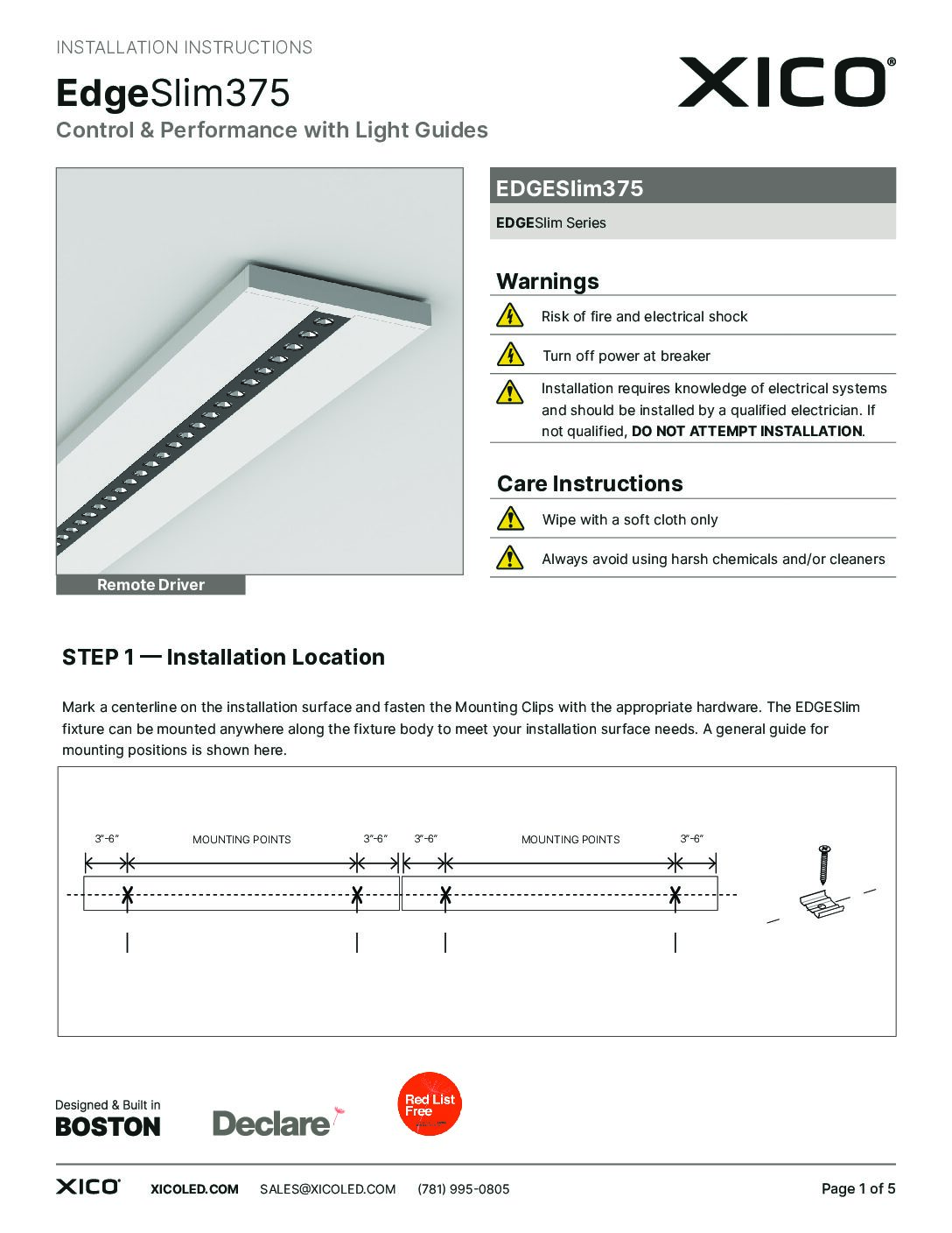 EDGESlim375 Surface Installation Guide